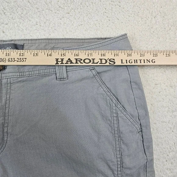 Eddie Bauer Womens 18 Gray Cargo Capri Pants Ripstop Stretch Hiking Crop Pants - Picture 5 of 13